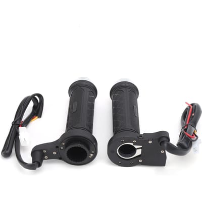 2 stuks 12V Elektrisch Verwarmde Handvatten 3-Niveau Aanpassing Winter Handwarmer voor Motorfiets 7/8in Stuur black