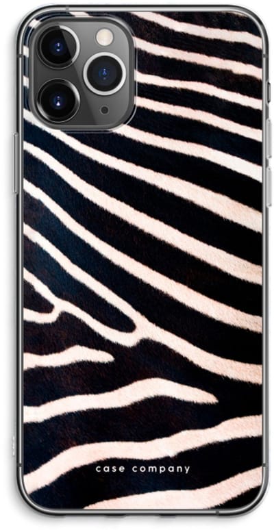 Case Company® - Hoesje geschikt voor iPhone 11 Pro Max hoesje - Zebra - Soft Cover Telefoonhoesje - Bescherming aan alle Kanten en Schermrand