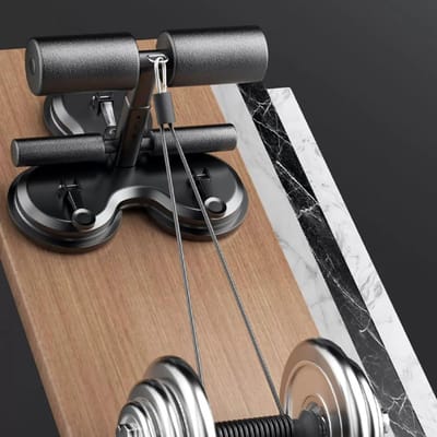 Sit-up apparaat - Buikspiertrainer Core trainer - Core training thuis - Verstelbare hoogte - 1.4 kg - zwart
