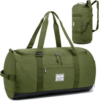 Thijox - Sporttas voor Heren - 60L Grote Reistas met Schoenenvak, Weekendtas, Rugzak voor Nachtje Weg, Groen, Perfect voor Sport, Reis, Camping en Vri