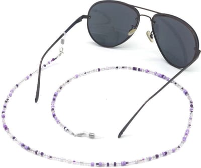 Zonnebrilkoord - kralen - paars - zomer - strand - beach - vrouwen - accessoire - zonnebril – hip