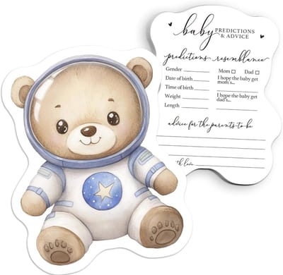 50x Dubbelzijdige Baby Voorspelling en Advieskaarten voor Babyshower & Geslacht onthulling