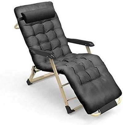 Opklapbare Ligstoel - Relaxstoel Tuinstoel - Ontspannen Buiten - Verstelbare Rugleuning - 178 x 67 cm - Grijs