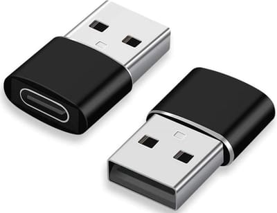 Okado USB-A naar USB-C Adapter 3 Stuks – USB 2.0 Converter (USB-A Male naar USB-C Female) – 480 Mbps Data Overdracht – Plug & Play – Compact Aluminium – Zwart