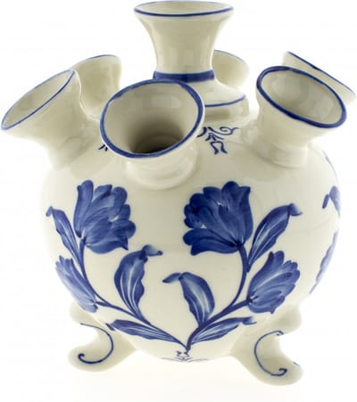 Heinen Delfts Blauw - Tulpenvaas 'Pootjes' (Groot, Blauwe Tulp)