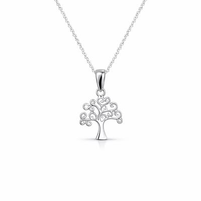 House of Jewels - Levensboom Ketting 42cm - 925 Zilver
