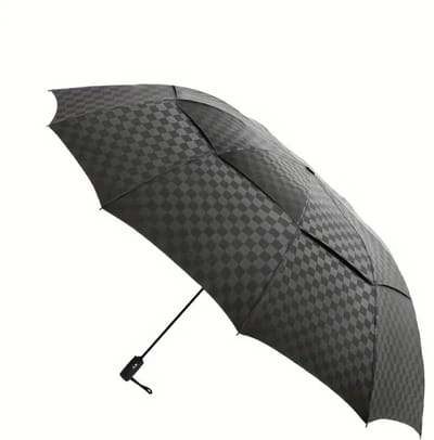 Livano Moderne Golf Paraplu - Stormparaplu - Opvouwbaar - Windproof - Stormproef - UV Bescherming - Umbrella - Draagbaar - Zwart