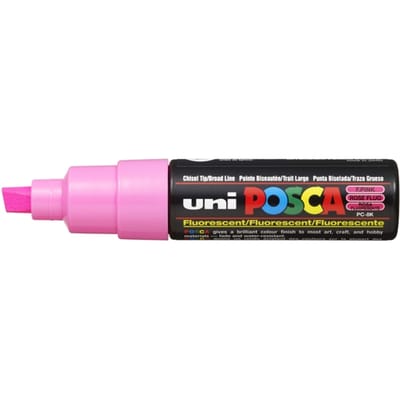 Fluoriserend Roze verfstift op waterbasis met schuine punt breed