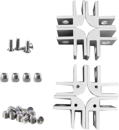 Windbeschermers Kampvuur - Reserveklemmen Set - Buiten Verwarming - Aluminium Antislip Basis - Set van 8 Stuks - Meerkleurig