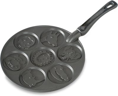 Pannenkoekenpan Dierenthema Aluminium 26,7 cm Zwart