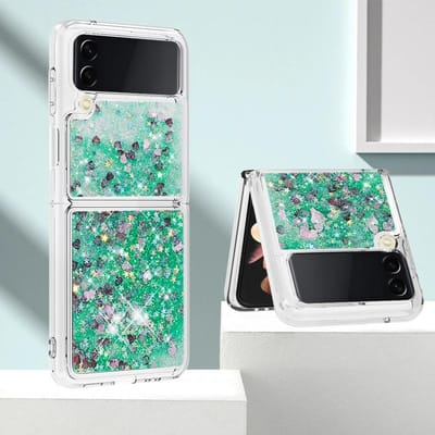 Coque de luxe à paillettes pour Samsung Galaxy Z Flip 6/5, effet dégradé, effet bling-bling, antichoc for Samsung Z Flip 6