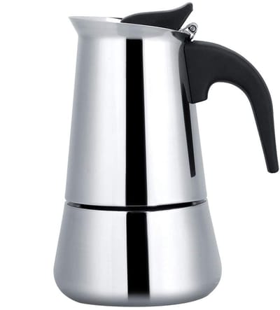 Dailygoods- Espressomachine roestvrij staal - Koffiezetapparaat inductie - Mokka-koffiezetapparaat - Geschikt voor alle warmtebronnen - Inhoud 450 ml - Eenvoudige bediening