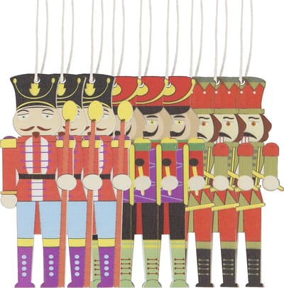Springos Notenkraker | Kerstboomhanger | 9 Stuks | 3 ontwerpen