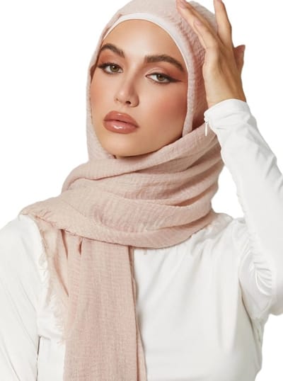 Hijabsjaal - Hijab Dames Sjaal - Hijab Fashion - Dames Sjaal - Omslagdoek - Hijab Chiffon - Baby Roze - 197 * 87 cm