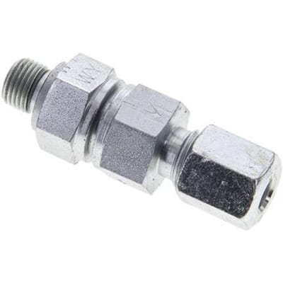 6L (M12x1.5) & G1/8'' Regeling-Uit Elektrolytisch verzinkt Stalen Terugslagklep Snijring Buitendraad 1-250 bar ISO 8434-1