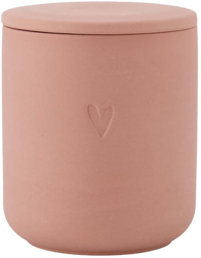 Zusss Geurkaars Keramiek Hartje Keramiek / Paraffine Dark Pink