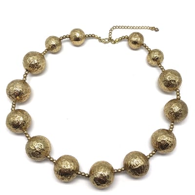 Behave - Ketting - Kralenketting - Goud kleur - Grove kralen - 50 cm