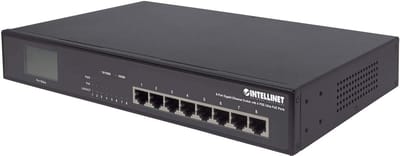 8-poorts Gigabit Ethernet Switch met 4 Ultra PoE Poorten en LCD Display