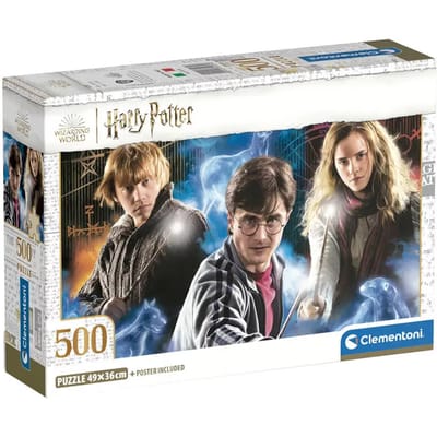 Clementoni - Puzzel - 500 Stukjes - Harry Potter 2 Compact Box - Puzzel Voor Kinderen en Volwassenen