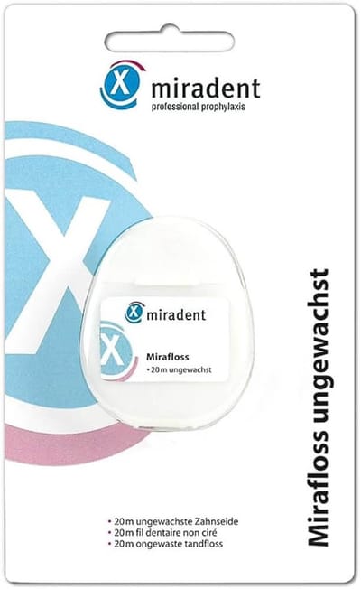 Miradent Flosdraad Mirafloss Ongewaxt - 20 m