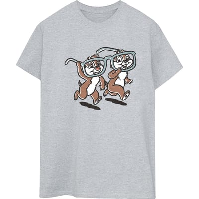 Disney Dames/Dames Knabbel ´n Babbel Bril Katoenen Vriendje T-shirt (Sportgrijs)