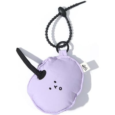 Porte-clés Étui de Transport pour Écouteurs, Étui de Transport de Voyage de Poche pour Écouteurs de Smartphone, Casque Sans Fil, Câble USB, Sacs de Rangement violet