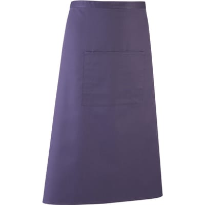 Premier Unisex Kleuren Barschort / Werkkleding (Lange Continentale Stijl) (Pakket van 2) (Paars)