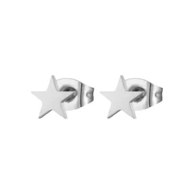 Aramat Jewels | Oorbellen | Ster oorstekers zilverkleur RVS – 6mm tijdloos | | | |6mm | Staal | Kinderen, Volwassenen | Verkleurd niet