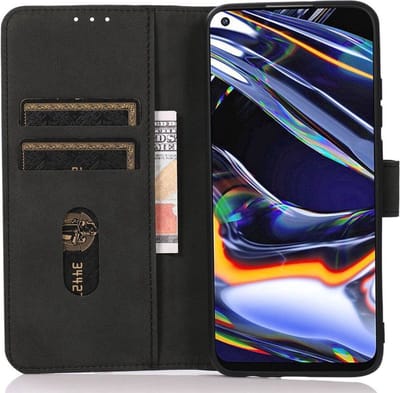 KHAZNEH OnePlus Nord 3 Hoesje Retro Wallet Book Case Zwart