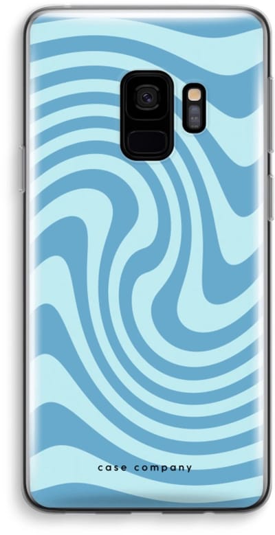 Case Company® - Hoesje geschikt voor Samsung Galaxy S9 hoesje - Swirl Blauw - Soft Cover Telefoonhoesje - Bescherming aan alle Kanten en Schermrand