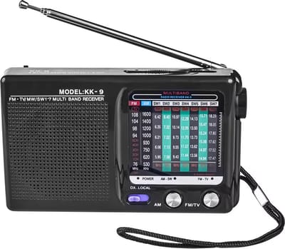 Baijiali - Draagbare Mini Pocket Radio AM/FM op batterijen - Zwart
