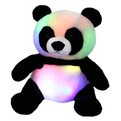 LED Panda Pluche Dier Gloeiend Zacht Beer Pluche Speelgoed Licht Op In Het Donker Familie Gezel Met Nachtlampjes Cadeau Voor Kinderen Kerstmis beige