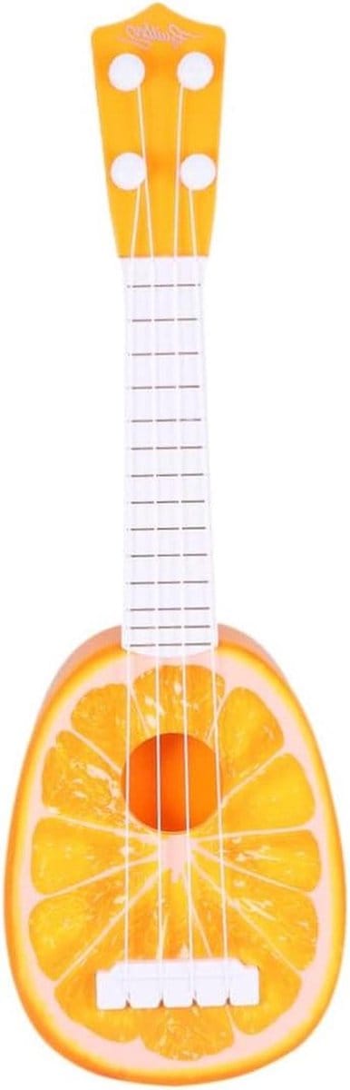 Mini Fruit Ukelele Speelgoed - Kindergitaar Watermeloen - Muzikaliteit Ontwikkelen - Verstelbare Snaren - 36.5 x 11.5 x 3.5 cm