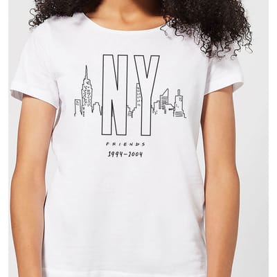 Friends NY Skyline dames t-shirt - Wit - S