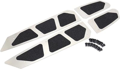 Motorfiets Voetsteunen - Pedaal Platen - Comfortabel Rijden - Antislip Ontwerp - 1 Paar - Zilver