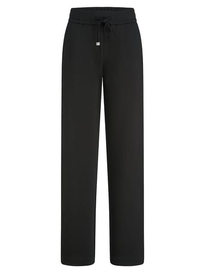 Enkellange Wide Fit-broek Van Peter Hahn zwart