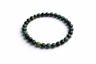 Kambaba Jaspis Armband 6 mm – Natuursteen Kralen – 17 cm – Elastisch – Unisex