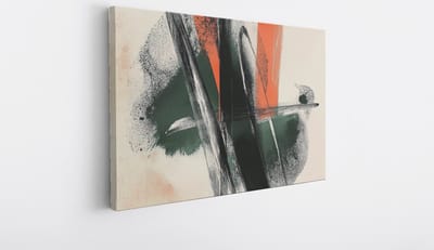 Saammp Canvas Schilderij - Kleurrijk - Dynamisch - Abstract kunstwerk - 30x20 - Foto op canvas - Wanddecoratie - Muurdecoratie Woonkamer - Slaapkamer decoratie - Canvas Print