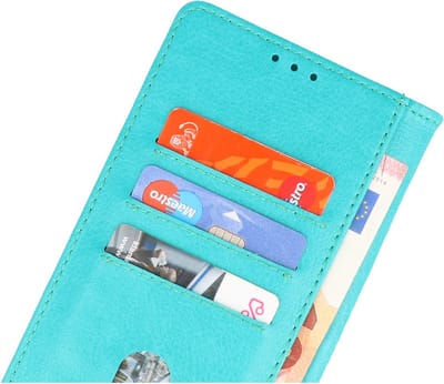 Hoesje Geschikt voor Samsung Galaxy A32 5G - Kaarthouder Book Case Telefoonhoesje - Groen