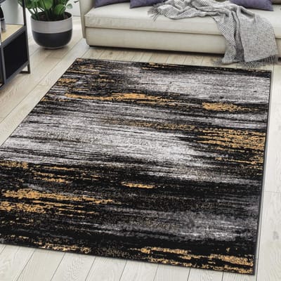Modern Vloerkleed met Abstract Patroon - 80x150 cm - Kortpolig Tapijt voor Woonkamer, Slaapkamer en Eetkamer - OEKO-TEX Gecertificeerd