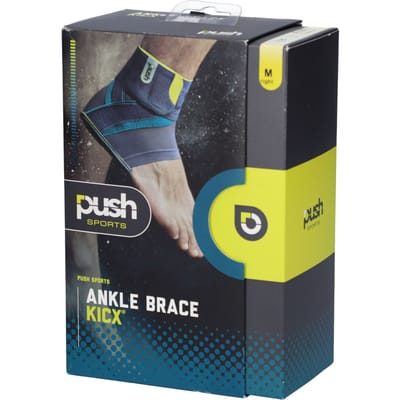 Push Sports Enkelbrace Kicx - Donkergrijs - Rechts - Maat M