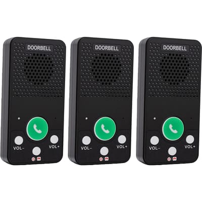 3-pack Draadloze Intercomsystemen voor Huis Kantoor Full Duplex Kamer-naar-Kamer Intercom 1600ft Bereik 8 Volume Niveaus 4