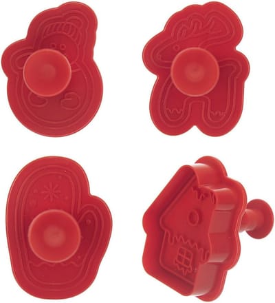 Koekjessnijders Kerst 4 stuks - Vormen - Uitsteekvorm - Cookie - Cutter - Uitsteekvormpjes - Koekjes - Bakken - Koekjessnijder