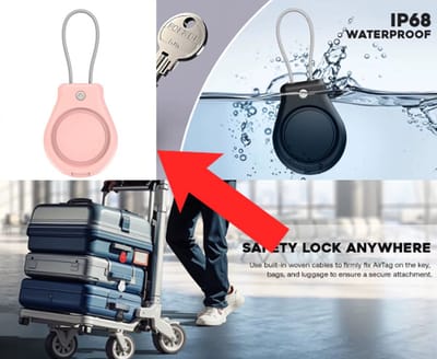 Actie4you® - Waterdichte Sleutelhangers - 1 Stuk - Geschikt voor Apple AirTag - Anti-Diefstal ontwerp met Staaldraad - Tracker accessoires – Universeel Gebruik - Roze