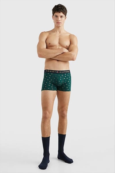 Tommy Hilfiger Underwear - Groene-donkerblauwe Boxershort-Sokken gift box