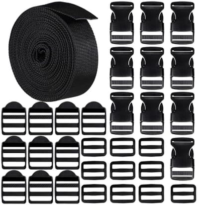 Verstelbare Zwarte Nylon Strap van 5m - Duurzame Banden voor Rugzakken en Hondenhalsbanden