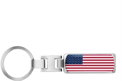 Sleutelhanger Amerika - Vlag landen van de wereld - Amerikaanse vlag / VS / US flag - Keychain US - Metaal - Souvenir - Cadeau reizen - Sleutel accessoire - Jonyx