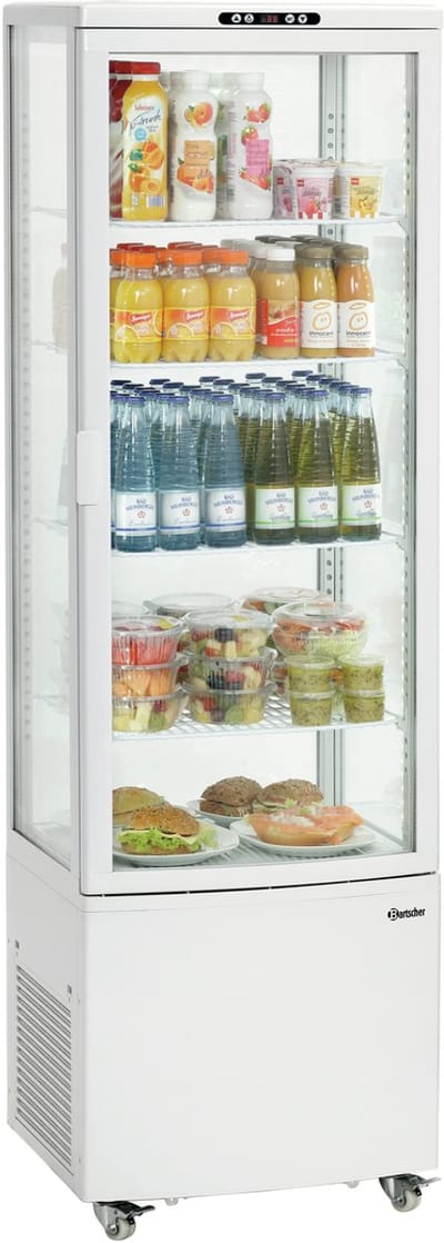 Bartscher Koelvitrine 235L-W - 2–12 °C - 4 Niveaus - 525x455x1705mm