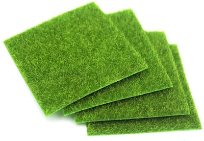Kunstgras Mat - Tuin Decoratie - Landschap Creëren - Realistisch Uiterlijk - 30x30cm 4 Stuks - Groen