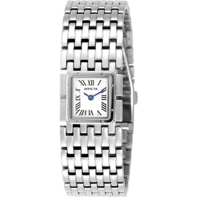 Invicta Mayamar 49476 Dames Horloge - Quartz Uurwerk - Roestvrij Staal met witte Wijzerplaat - 21mm